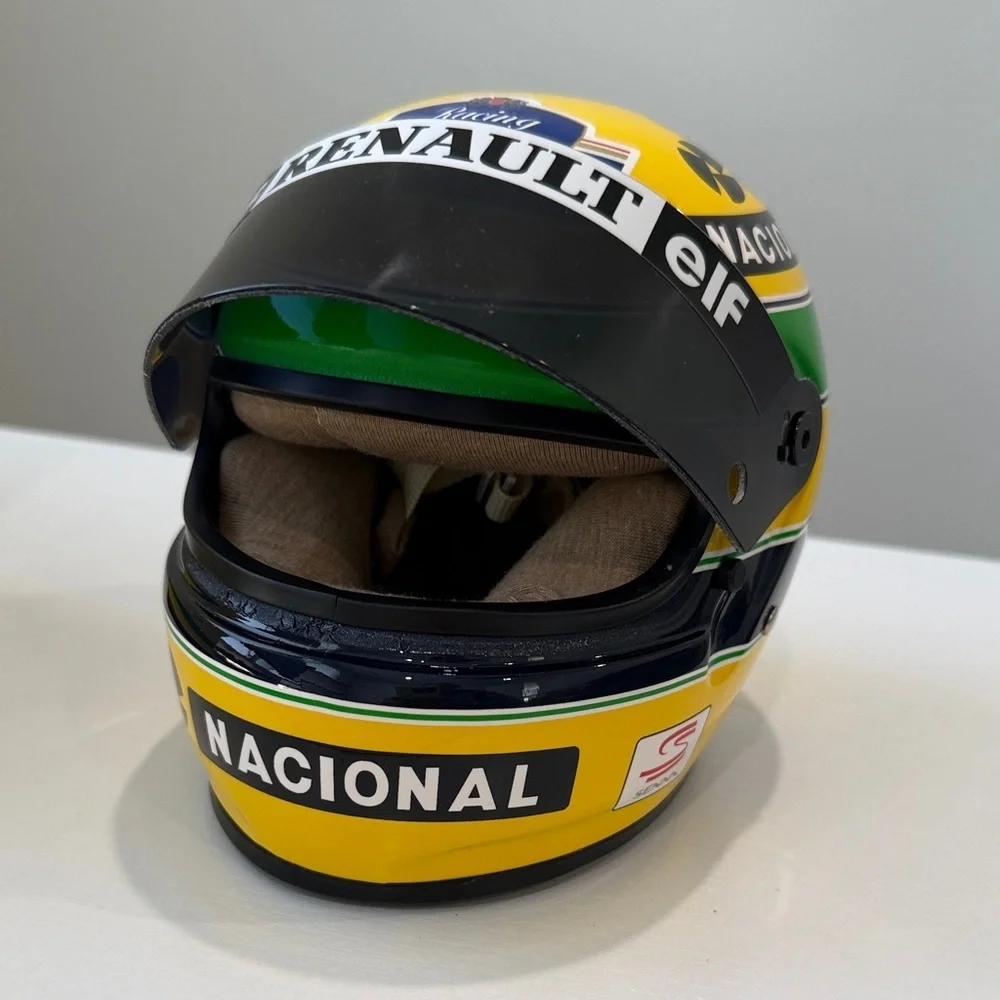 1994 Ayrton Senna 1:2 mini helmet Williams Renault Formula 1 F1